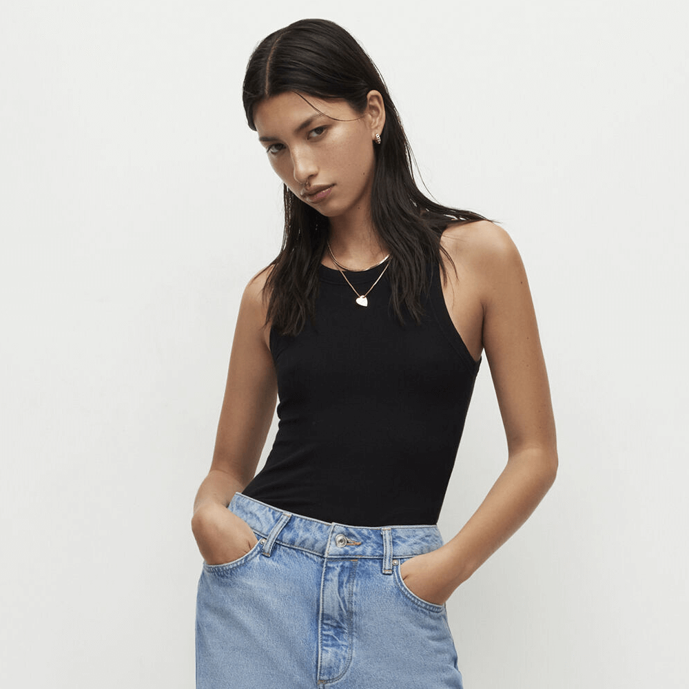 AllSaints Rina Crew Neck Sleeveless Tank Top